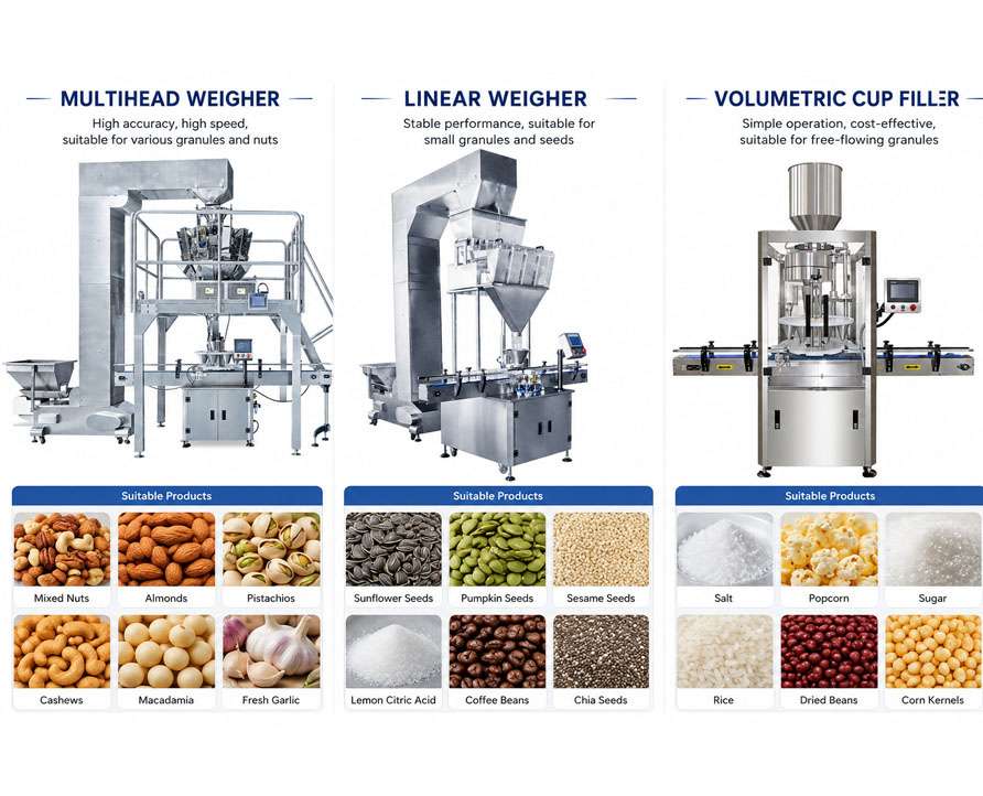 Linear Weigher vs Multihead Weigher vs Volumetric Cup Filler: Complete Granule Filling Guide