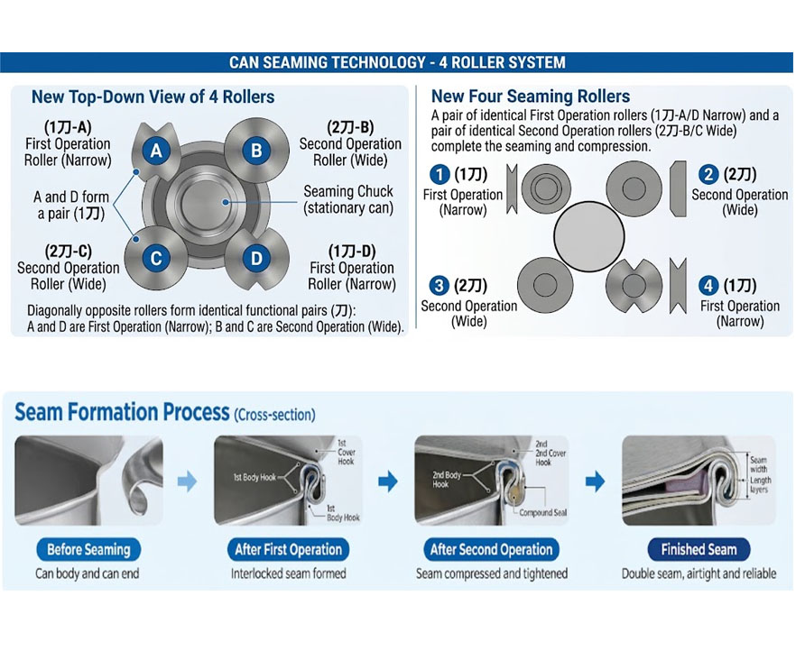 Automatic Can Seaming Machine: Working Principle, Mechanical Design and Double Seaming Process