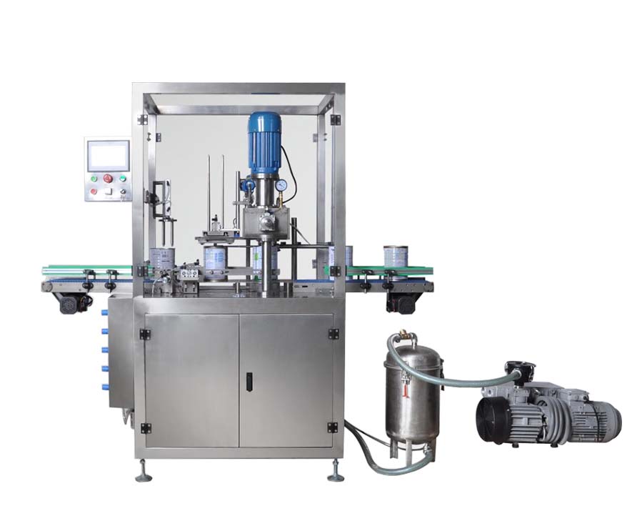 Automatic Vacuum Nitrogen Flushing Sealing Milk Powder Can Sealing Machine, Nitrogen Can Sealing Machine