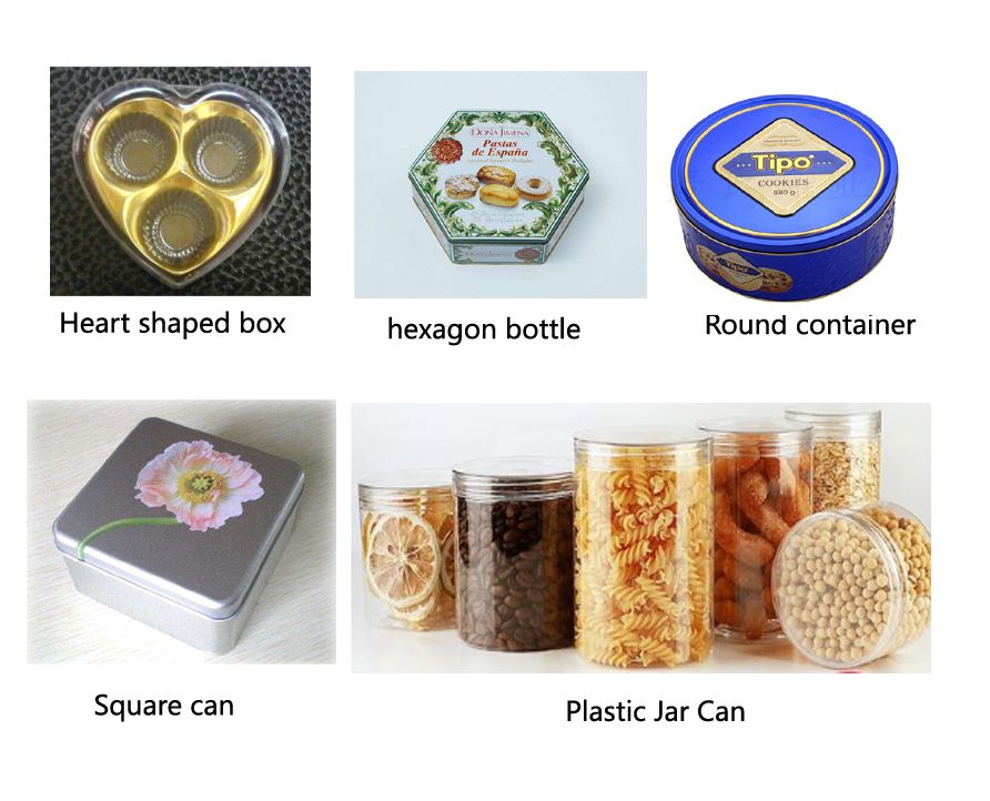 Automatic Tape Sealing Machine, Box Taping Around Sealing Machine for Tin Metal Box,Plastic Jar,Cookies FH-TSM10