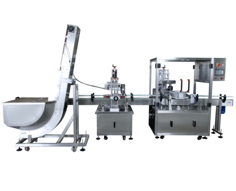 Double Head Screw Vacuum Capping Machine for Glass Bottle  FH-FVC30
