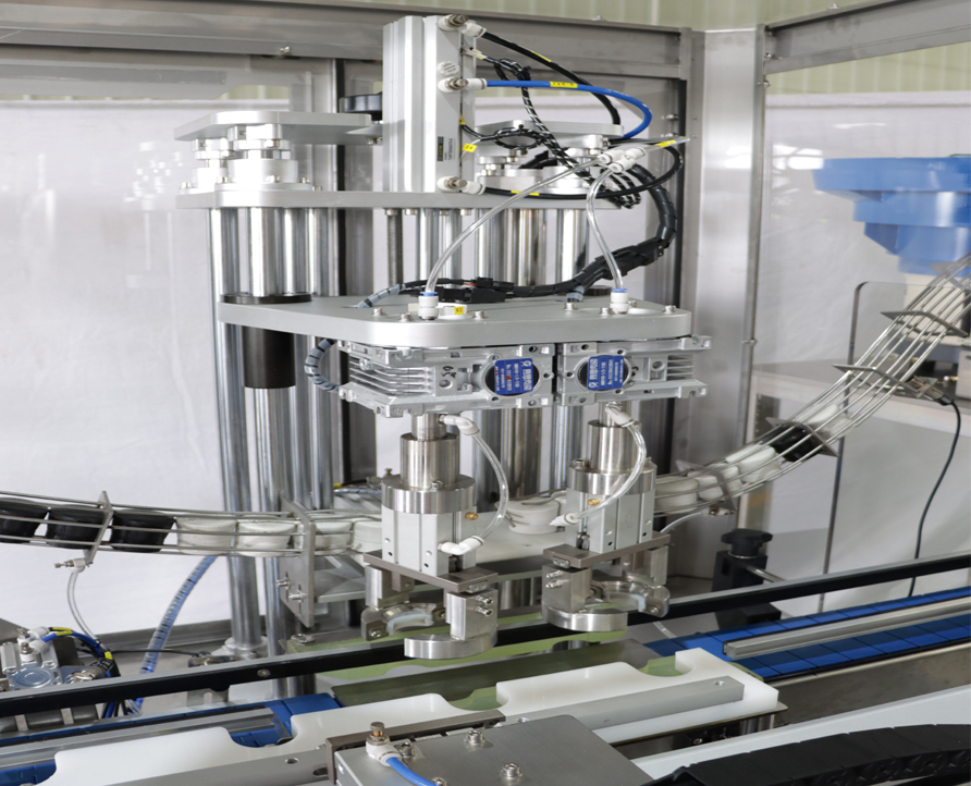 Double-head servo gripping and capping machine (linear type)，Double head capping machine FH-SSC002