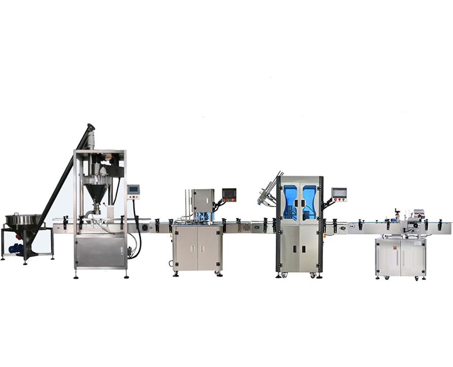 Powder Machine Line,Protein Powder,Milk Powder Filling Sealing Labeling Capping Line