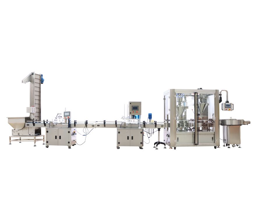 Powder Machine Line,Protein Powder,Milk Powder Filling Sealing Labeling Capping Line