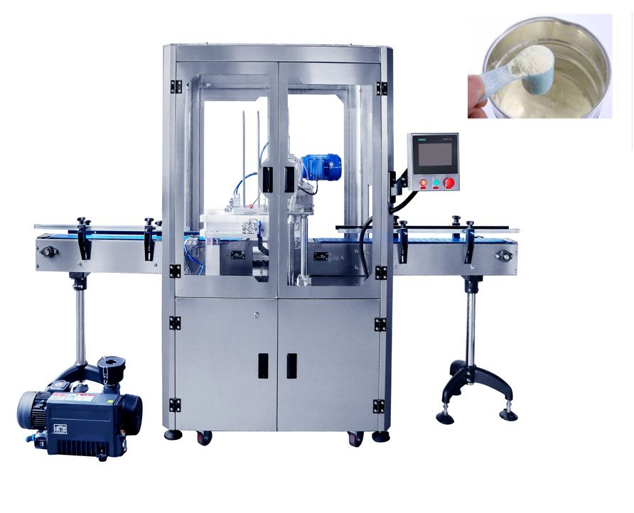 Automatic Vacuum Nitrogen Flushing Sealing Milk Powder Can Sealing Machine, Nitrogen Can Sealing Machine