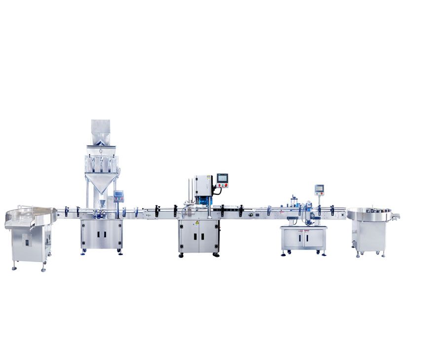 Small Granules Linear Filling Sealing Labeling Line ,Small Seed Filler Sealer Labeler Line