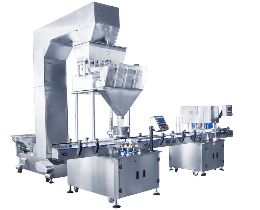 Small Granules Linear Filling Sealing Labeling Line ,Small Seed Filler Sealer Labeler Line