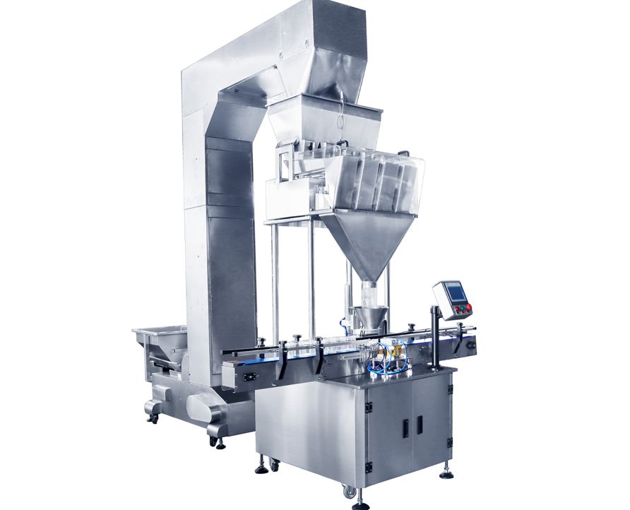 Small Granules Linear Filling Sealing Labeling Line ,Small Seed Filler Sealer Labeler Line