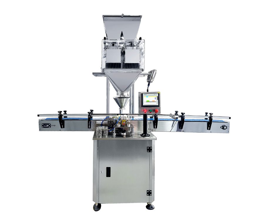 Small Granules Linear Filling Sealing Labeling Line ,Small Seed Filler Sealer Labeler Line