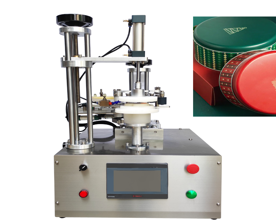 Tabletop Tape Around Sealing Machine, Taping Around Seal Machine for Box, Container