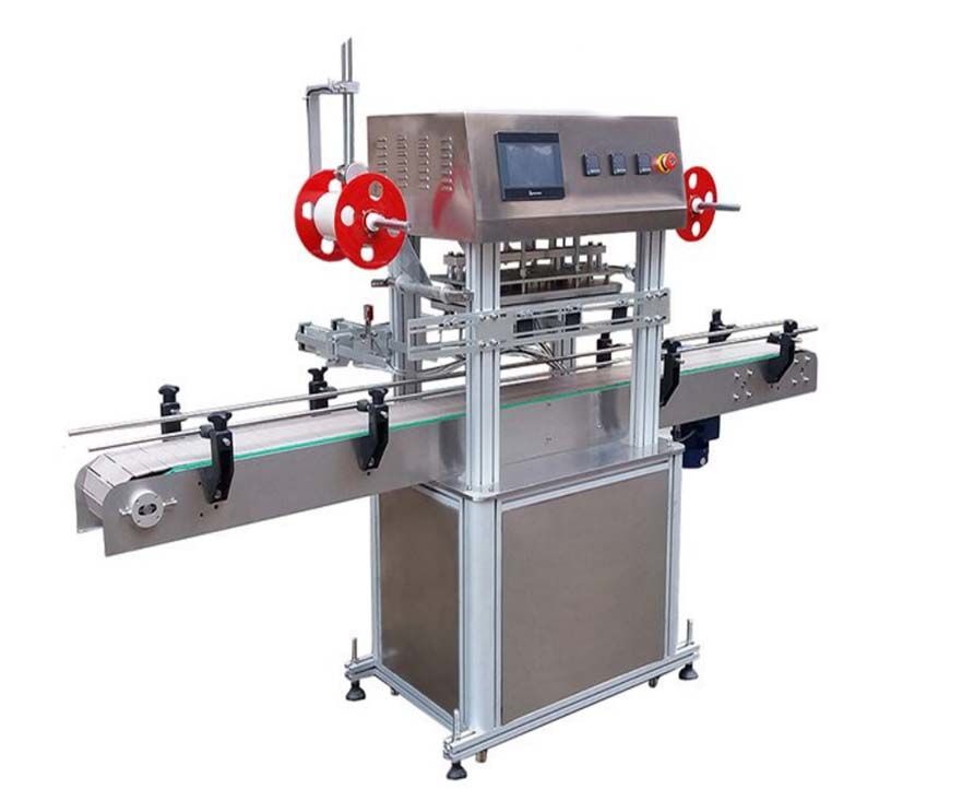 Automatic Linear Foil Sealing Machine for Food bottle,Cosmetic Jar,Chemical Container，Hot Film Sealer for Food Cup