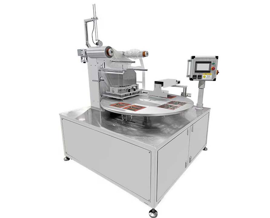 Turntable film sealing machine,Fully automatic rotary hot foil sealing machine