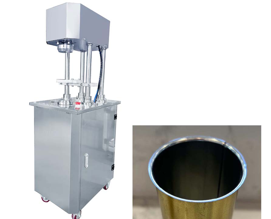Semi Automatic Tube / Can Flanger Machine, Manual Metal Can , Paper Tube Flanging Machine