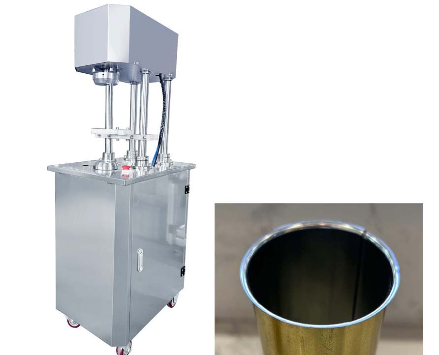 Semi Automatic Tube / Can Flanger Machine, Manual Metal Can , Paper Tube Flanging Machine