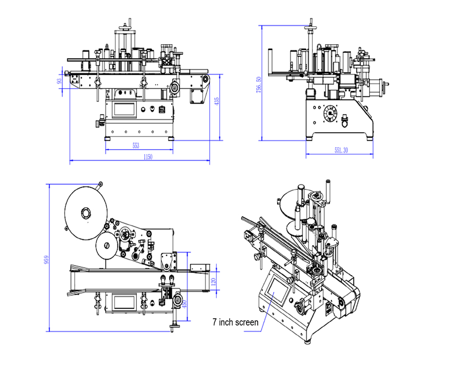 Table type round bottle /Can  labeling machine,Labeling Machine for jar ,Container