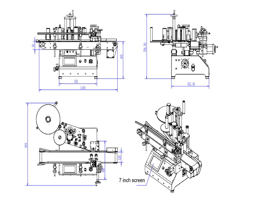 Table type round bottle /Can  labeling machine,Labeling Machine for jar ,Container
