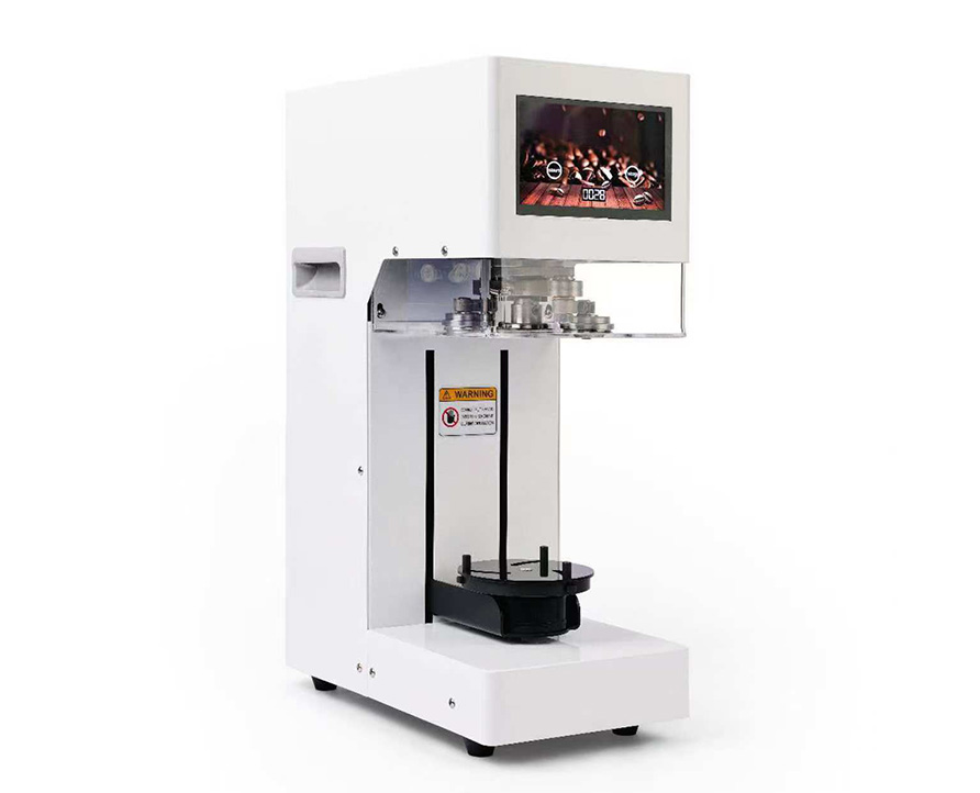 Semi-automatic can sealing machine with automatic height adjustment, milk tea can sealing machine, plastic can sealing equipment