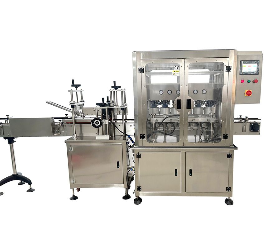 Vacuum capping machine, Automatic linear vacuum capping machine for glass bottles, vacuum capper machine
