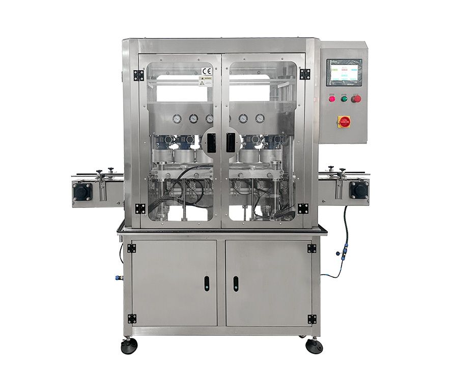 Vacuum capping machine, Automatic linear vacuum capping machine for glass bottles, vacuum capper machine