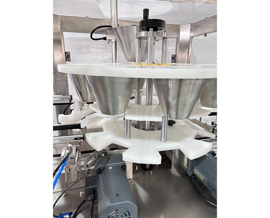 Rotary Turntable Feeding Machine with Cover, Dust-Proof Rotary  Feeder Machine, Fully Automatic Filling Machine