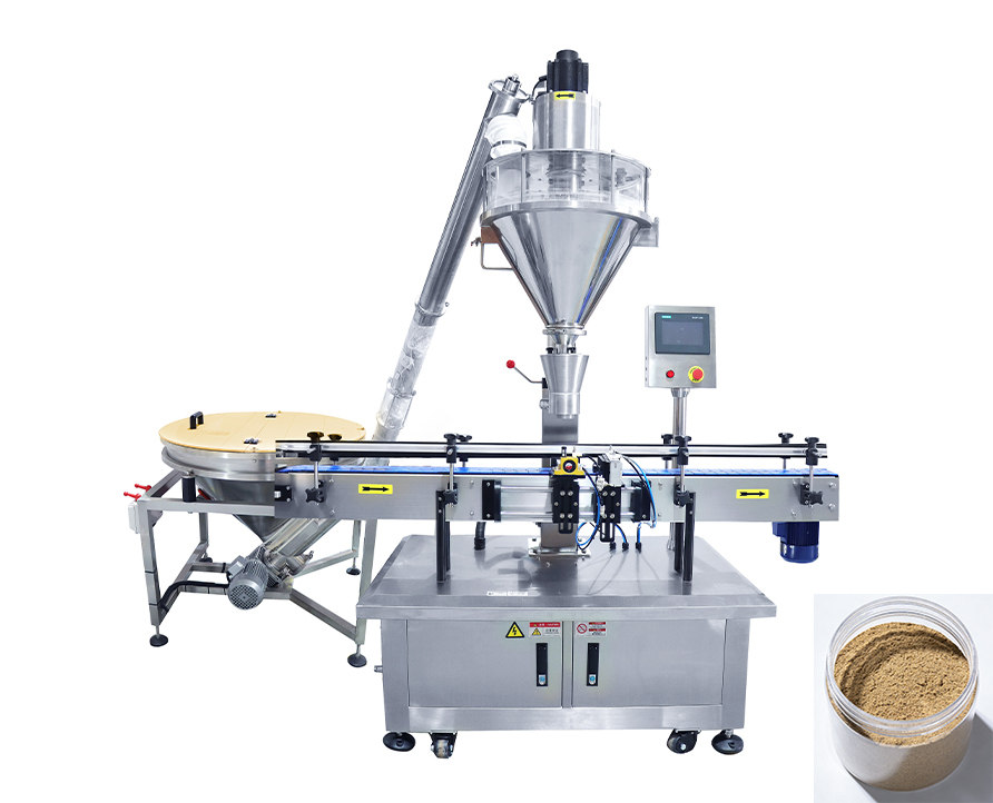 Single-head powder filling machine, Powder filler machine with screw feeding