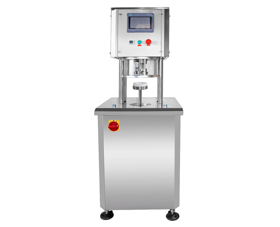 Semi-automatic vacuum sealer machine, negative pressure vacuum can seamer machine for seafood cans