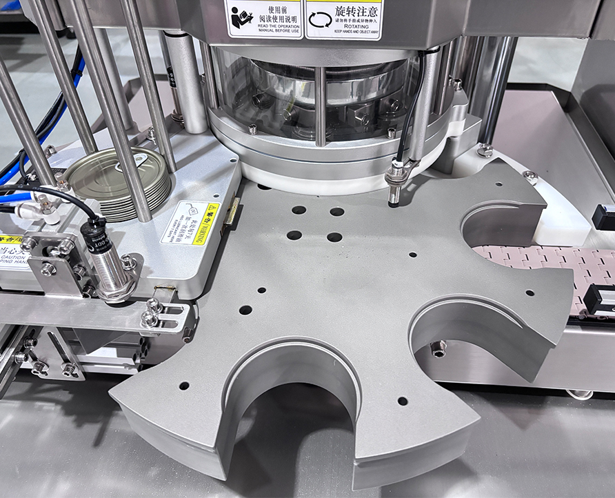 Fully automatic negative pressure can sealing machine with door, vacuum can sealer for food cans