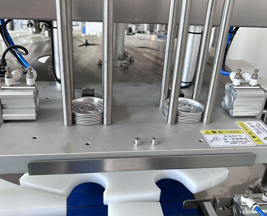 CE fully automatic double head can sealer machine with cover, High speed can seaming machine for Tin Can, Plastic jar, Aluminum Can