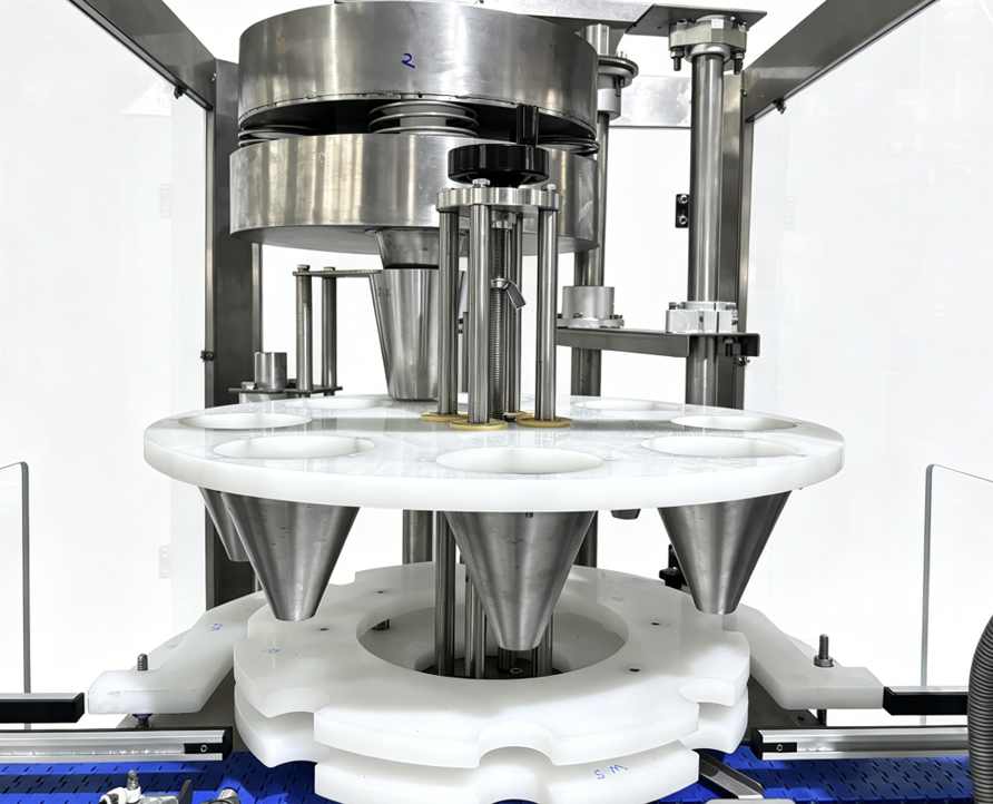 Measure cup feefing machine, Rotary measuring cup receiving machine, Quantitative salt granular material receiving machine