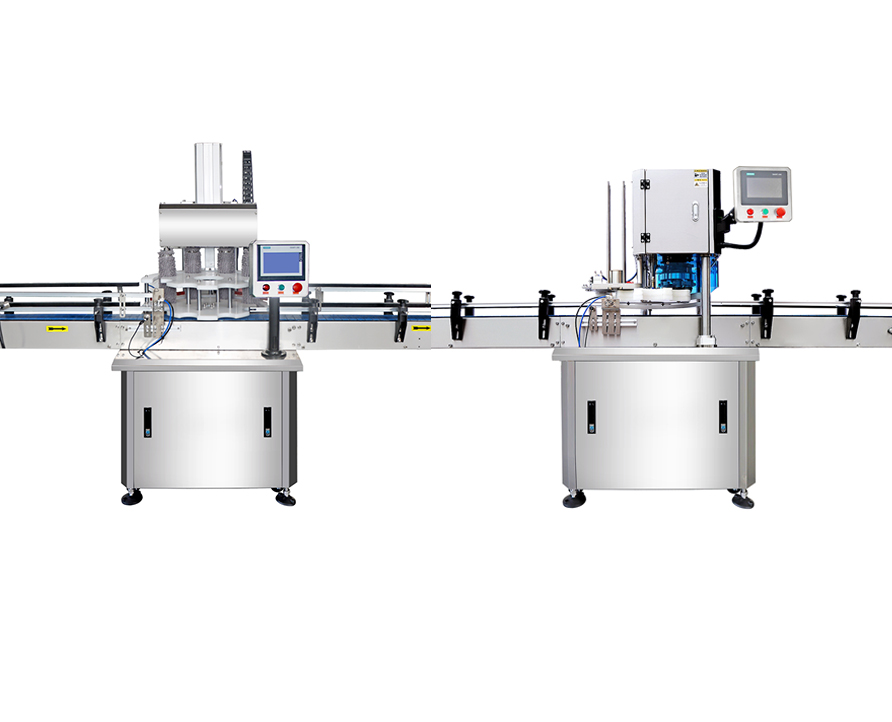 Paper can packaging production line: four-head cleaning, sealing and bottle collecting machine