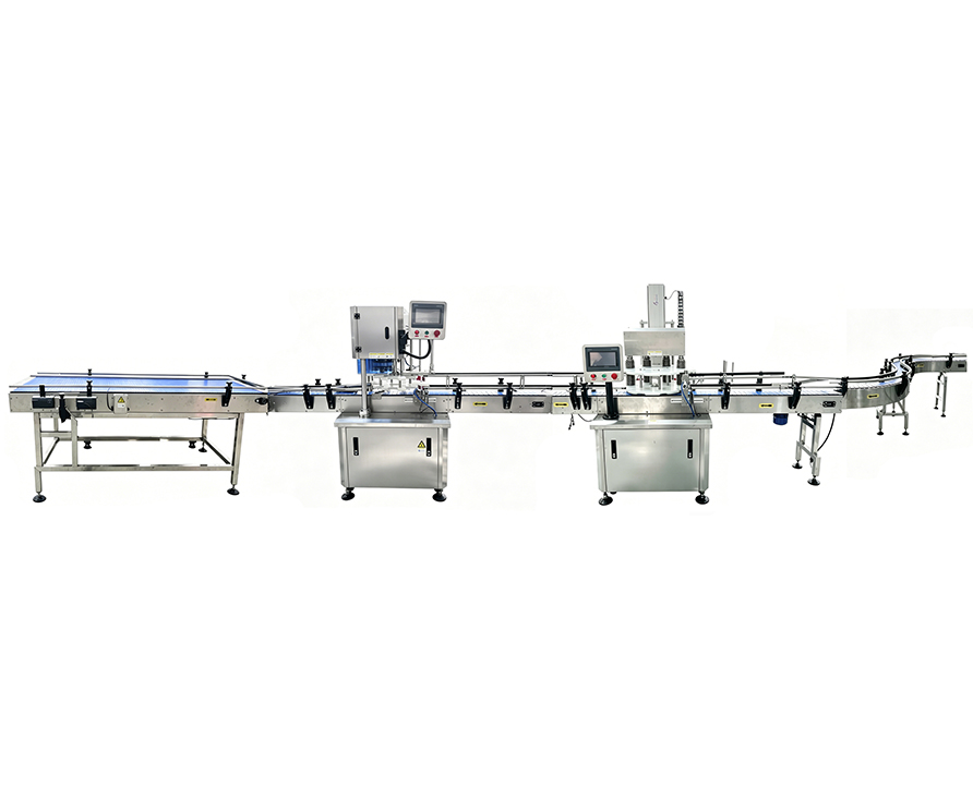 Paper can packaging production line: four-head cleaning, sealing and bottle collecting machine