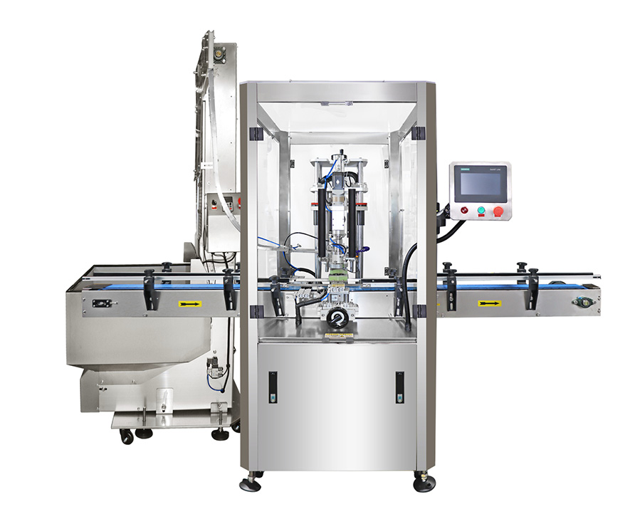 Servo Control Single Head Capping Machine, Automatic Capper Machine For Different Bottle Shapes